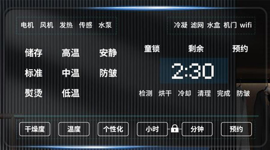 冷凝衣物烘干機擁有獨立大屏，實現(xiàn)智能快速烘干！
